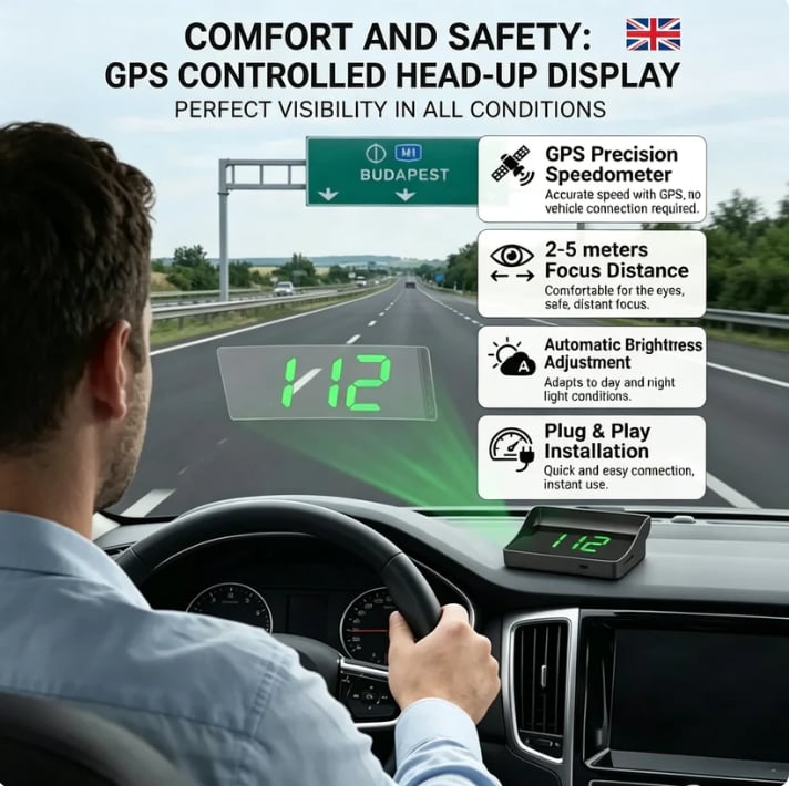🔥Oferta por tiempo limitado: 2x1 🚗 Pantalla de visualización frontal, GPS para coche, velocímetro digital 📟
