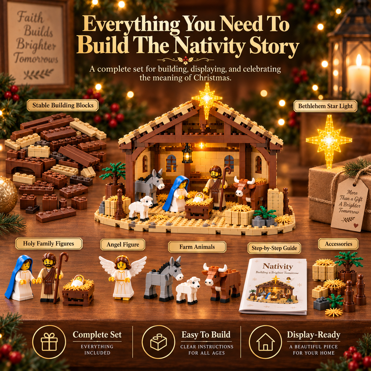 ๐ฅLast Day 90% OFF๐ฅ๐The Nativity Story Building Block Set