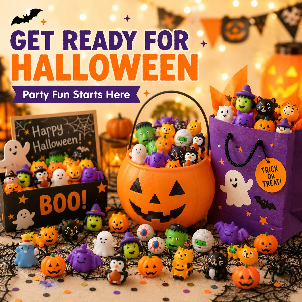 🔥Last Day 49% OFF - 🎃 30PCS Halloween Mochi Squishy Toys