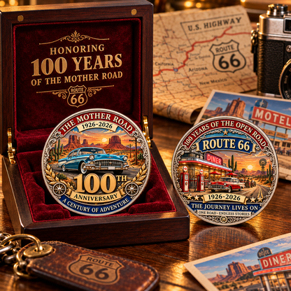 🇺🇸 Route 66 100th Anniversary Commemorative Challenge Coin