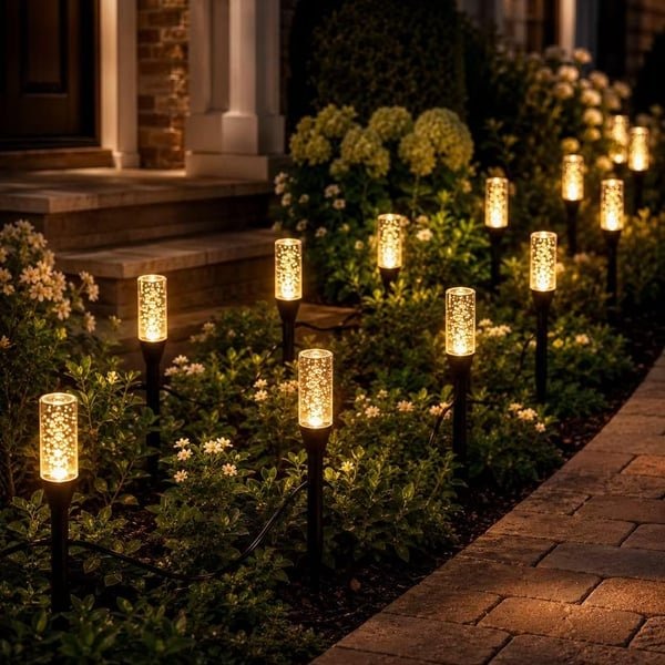 Solar Pathway Lights Outdoor Crystal Bubble