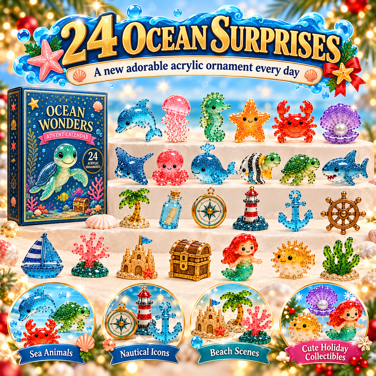🎁CHRISTMAS KICKOFF 40% OFF - 🌊Turtle Sea Wonder Advent Calendar 2026