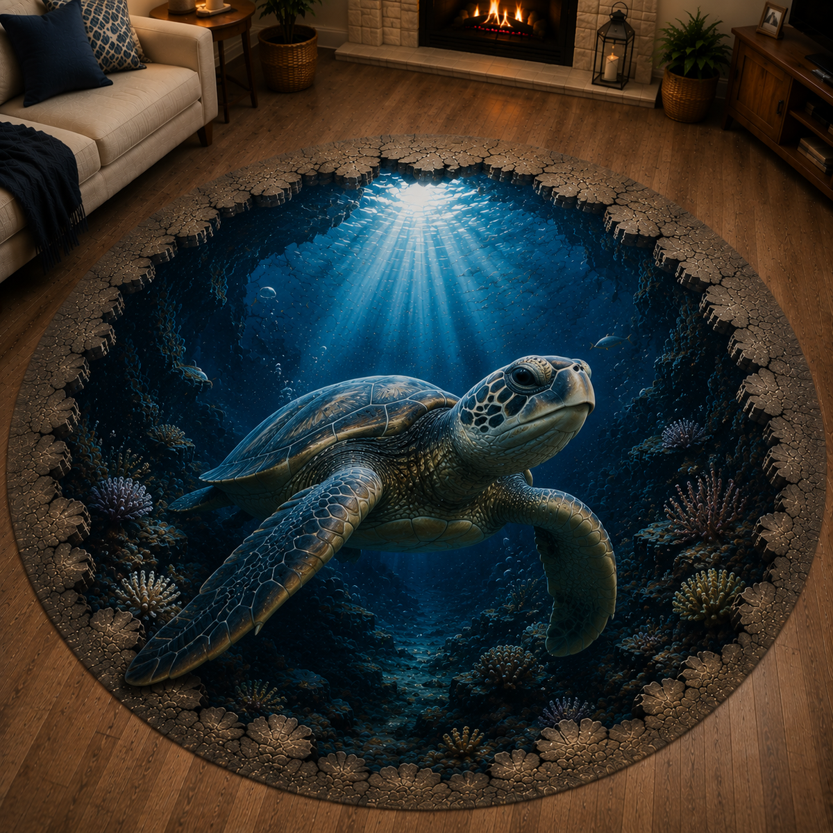 Ocean Portal Illusion Rug - 🌊A Realistic 3D Ocean World Beneath Your Feet