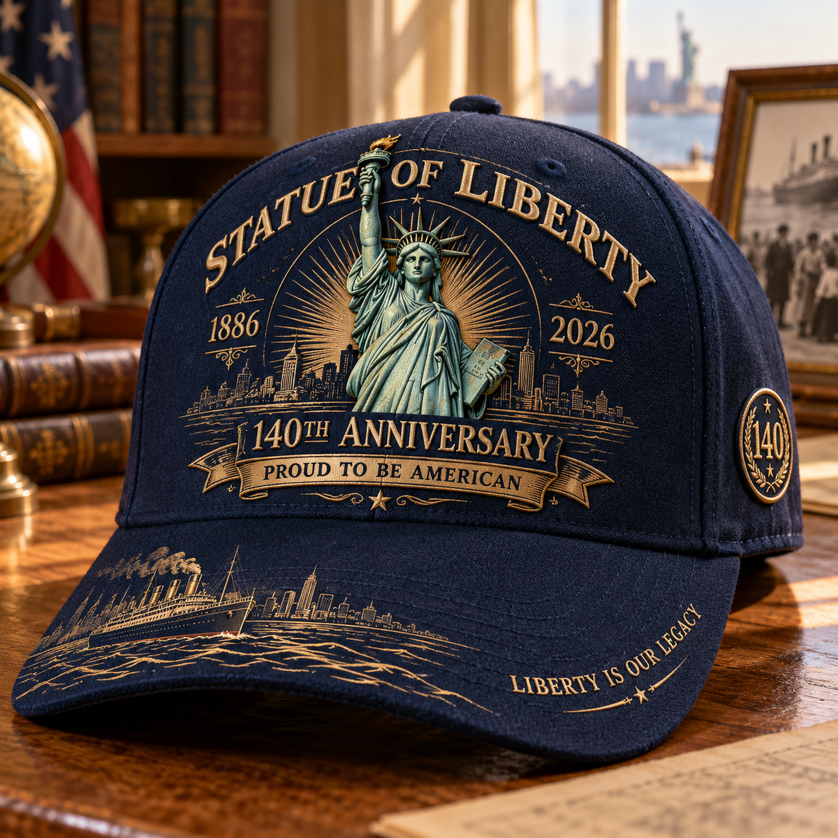 🗽Statue of Liberty 140th Anniversary Commemorative Cap – Proud to Be American