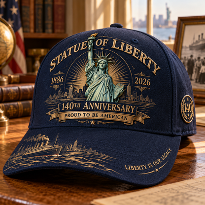 🗽Statue of Liberty 140th Anniversary Commemorative Cap – Proud to Be American