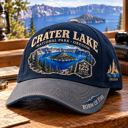 🏞️Crater Lake National Park 125th Anniversary Commemorative Cap 