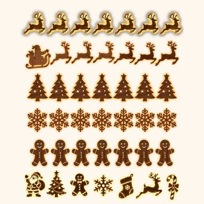LED Reindeer Wall Decorations - Festive Christmas Lighting