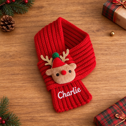 Personalized Embroidered Dogs And Cats Christmas Scarf | MNAccs127