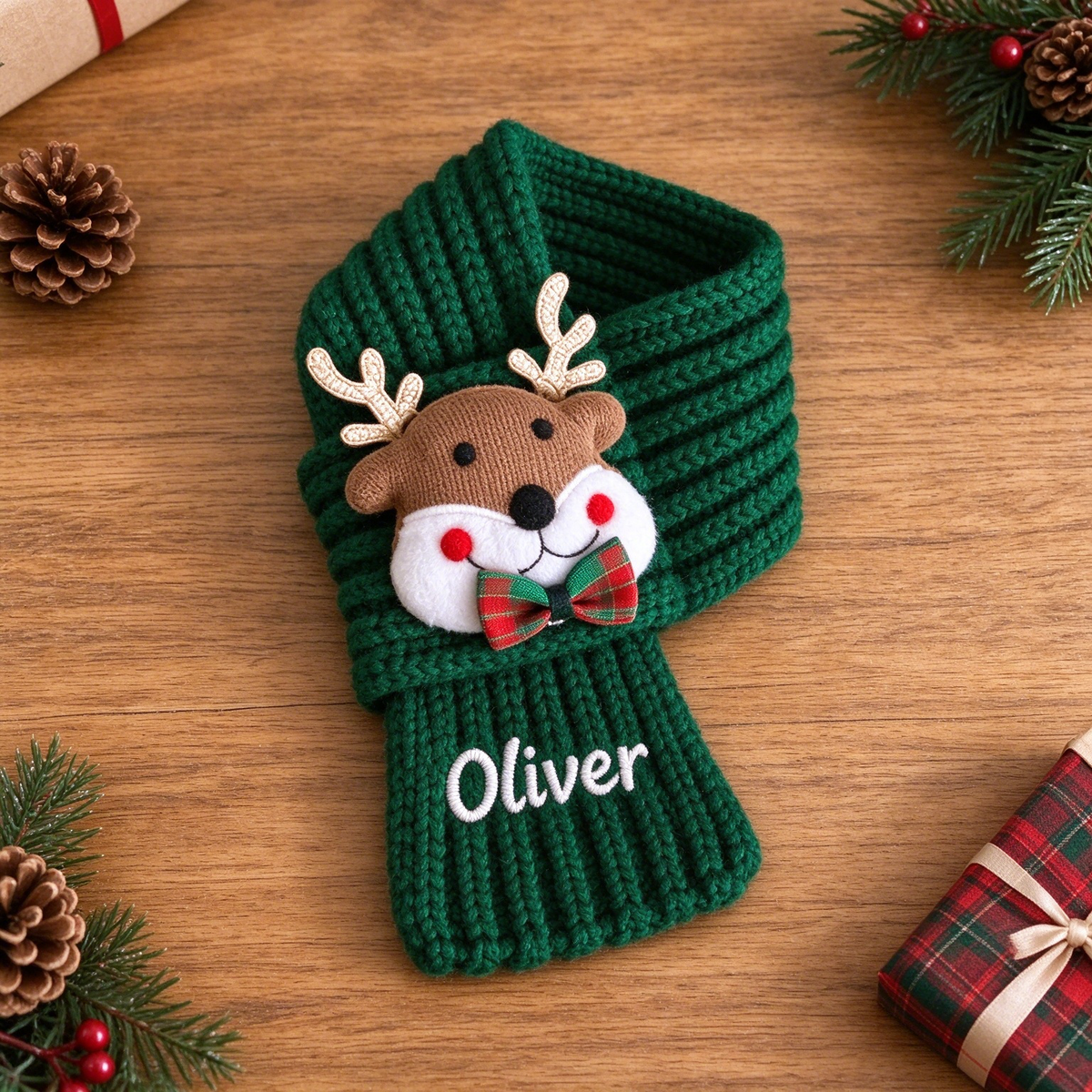 Personalized Embroidered Dogs And Cats Christmas Scarf | MNAccs127