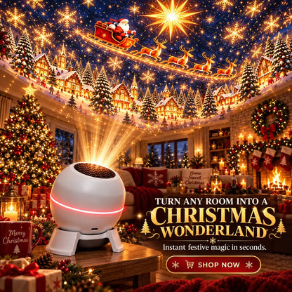 🔥LAST DAY SALE 49% OFF-🎅 Turn Any Room Into a Christmas Wonderland – Holiday Projection Night Light