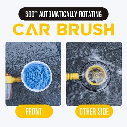 Cepillo de lavado de coches retráctil con rotación automática