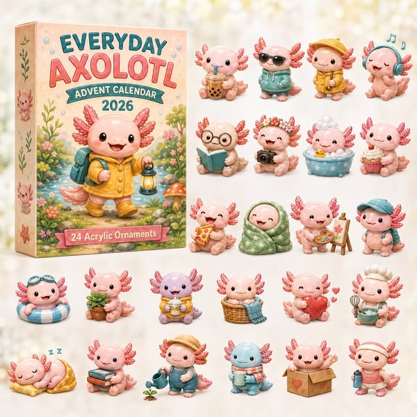 CHRISTMAS KICKOFF 49% OFF - A Day Of Axolotl Advent Calendar 2026