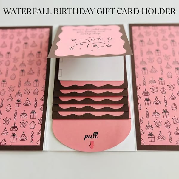 2026 New🎅🎁 Waterfall Christmas Gift Card Booklet 💳✨