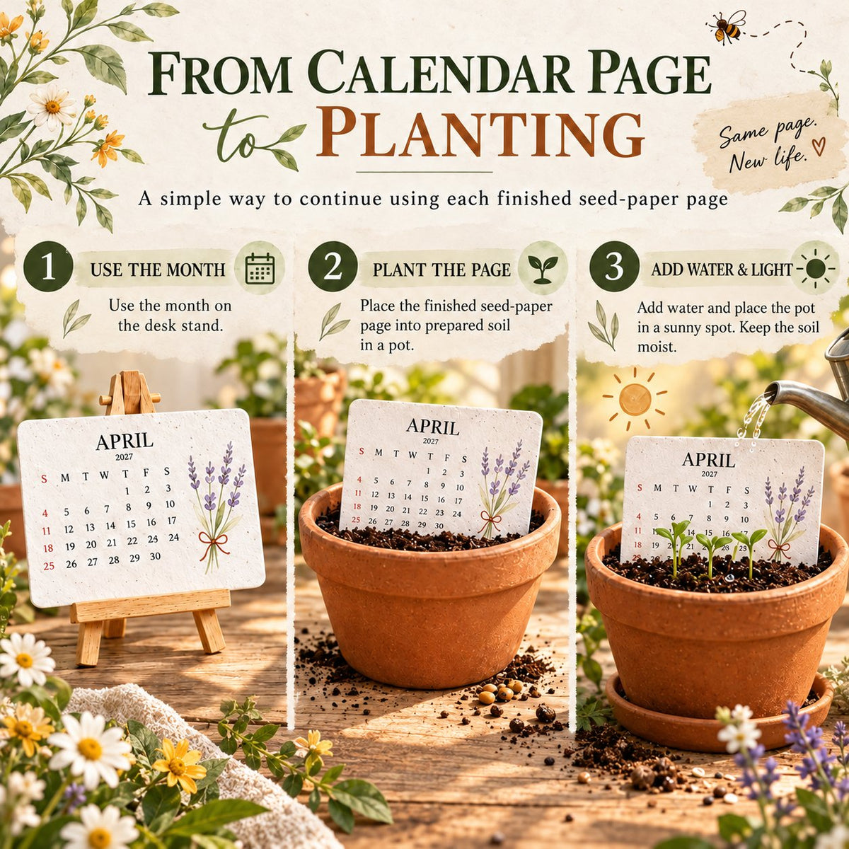✨🏆Early Holiday Sale 49% OFF🌱Eco-Friendly Plantable “Timeless” Seed Calendar 2027