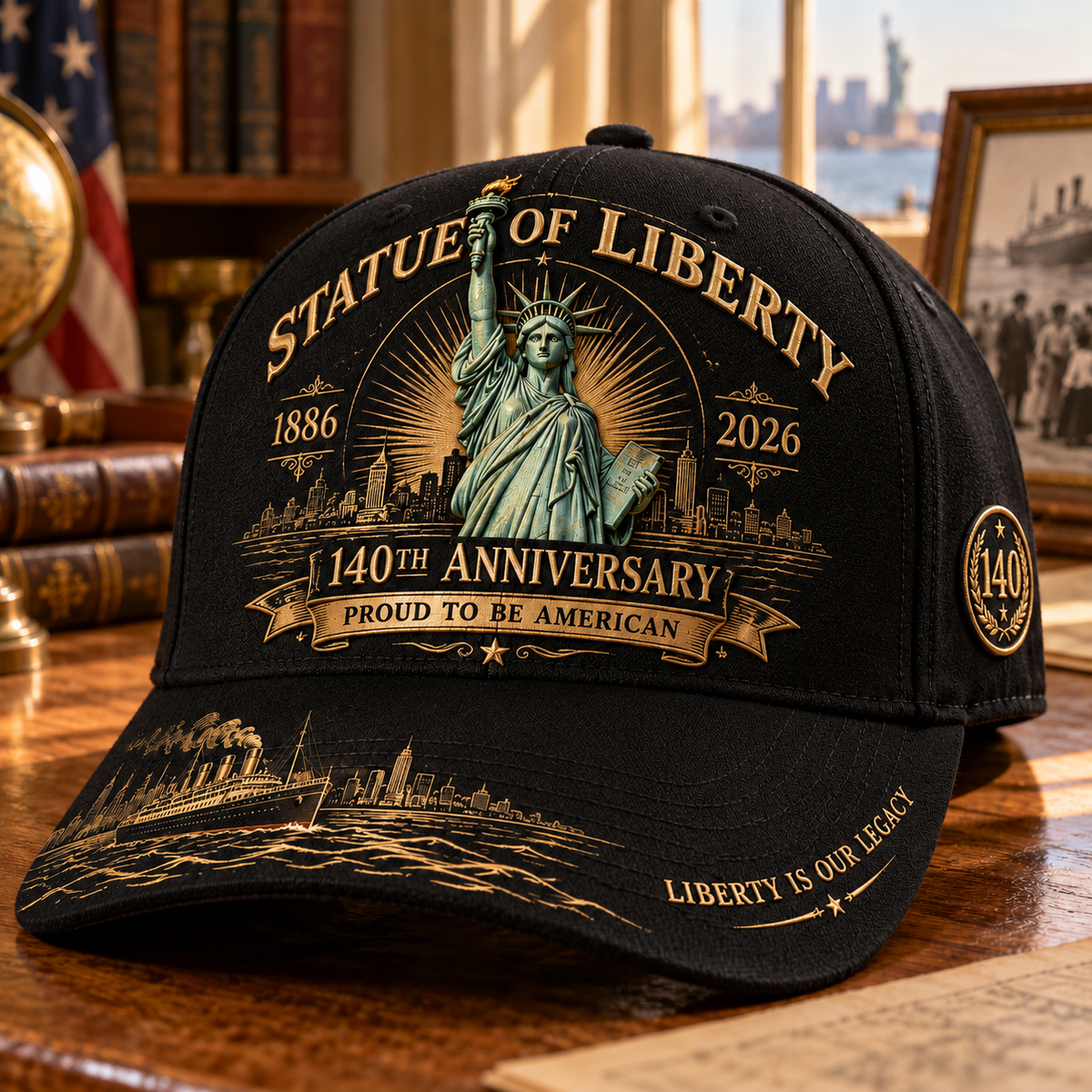 🗽Statue of Liberty 140th Anniversary Commemorative Cap – Proud to Be American
