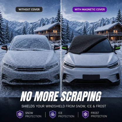 Magnetic Windshield Snow & Ice Cover with Mirror Protection | All-Weather Car Cover