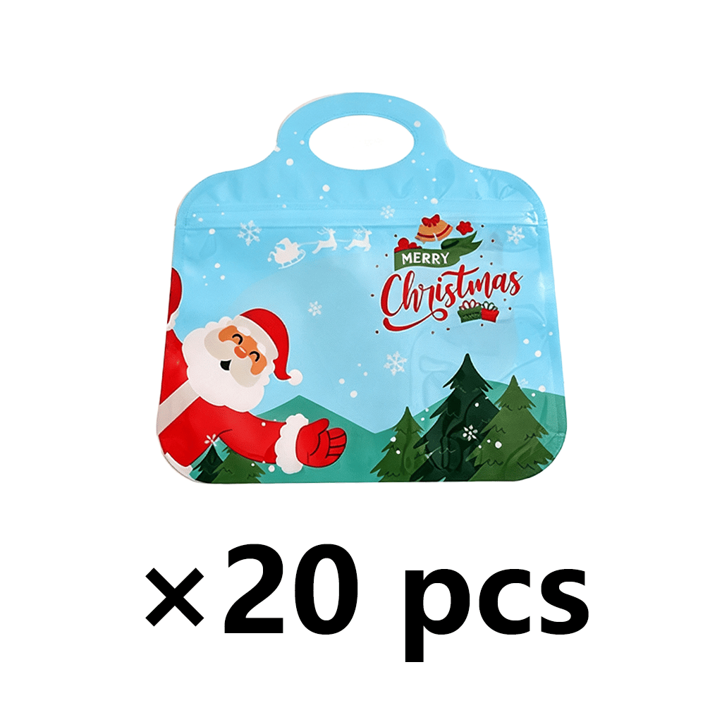 🎅Easy Fill, Easy Seal🎄Festive Self-Seal Treat Bags – Santa & Snowman Print🎅⛄