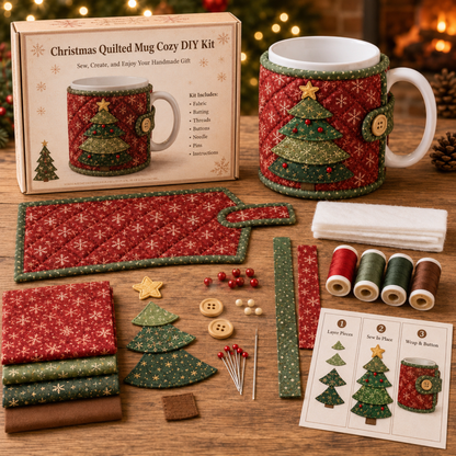 🎄 Christmas Mug Cozy Sewing Kit