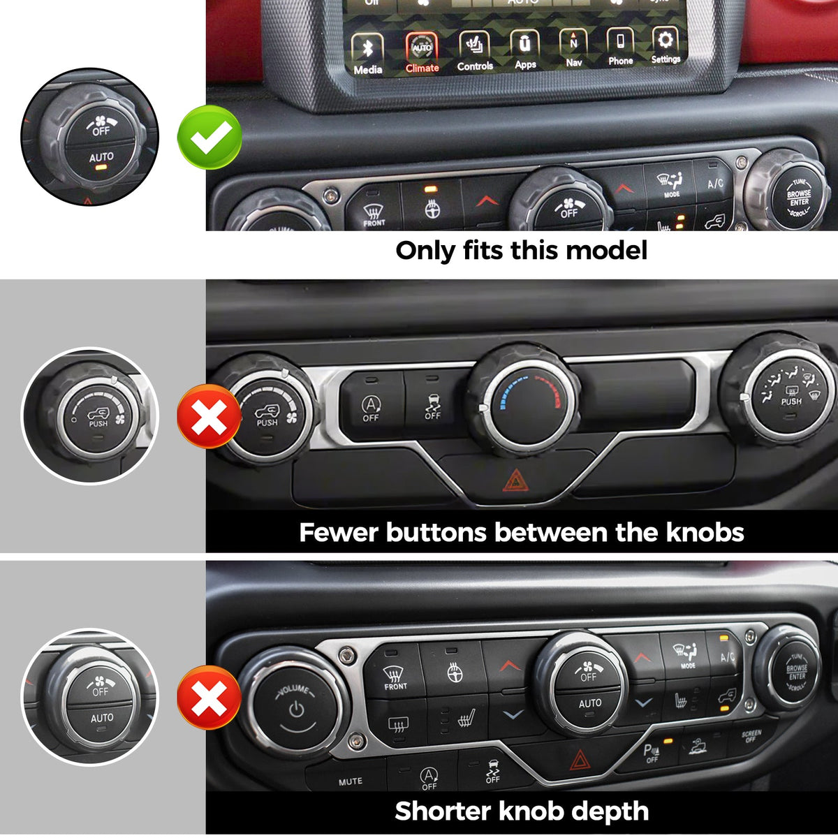 8PCS Button & Knob Cover Set