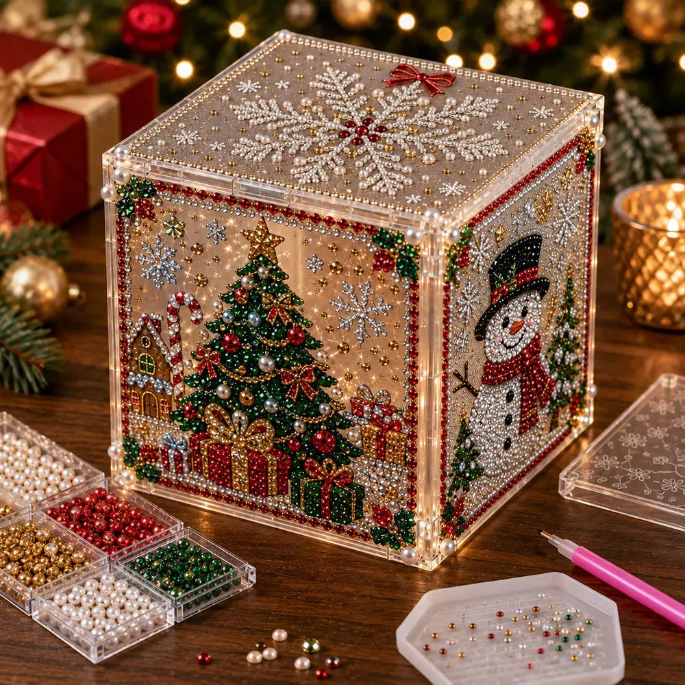 🎄✨3D Christmas Diamond Painting Gift Box DIY Kit