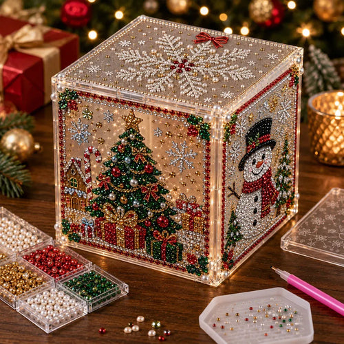🎄✨3D Christmas Diamond Painting Gift Box DIY Kit