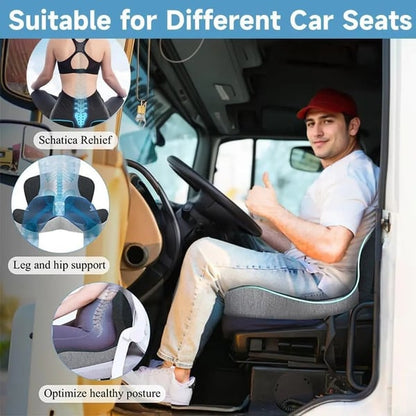 Non-Slip Memory Foam Chair Pad with Back Support