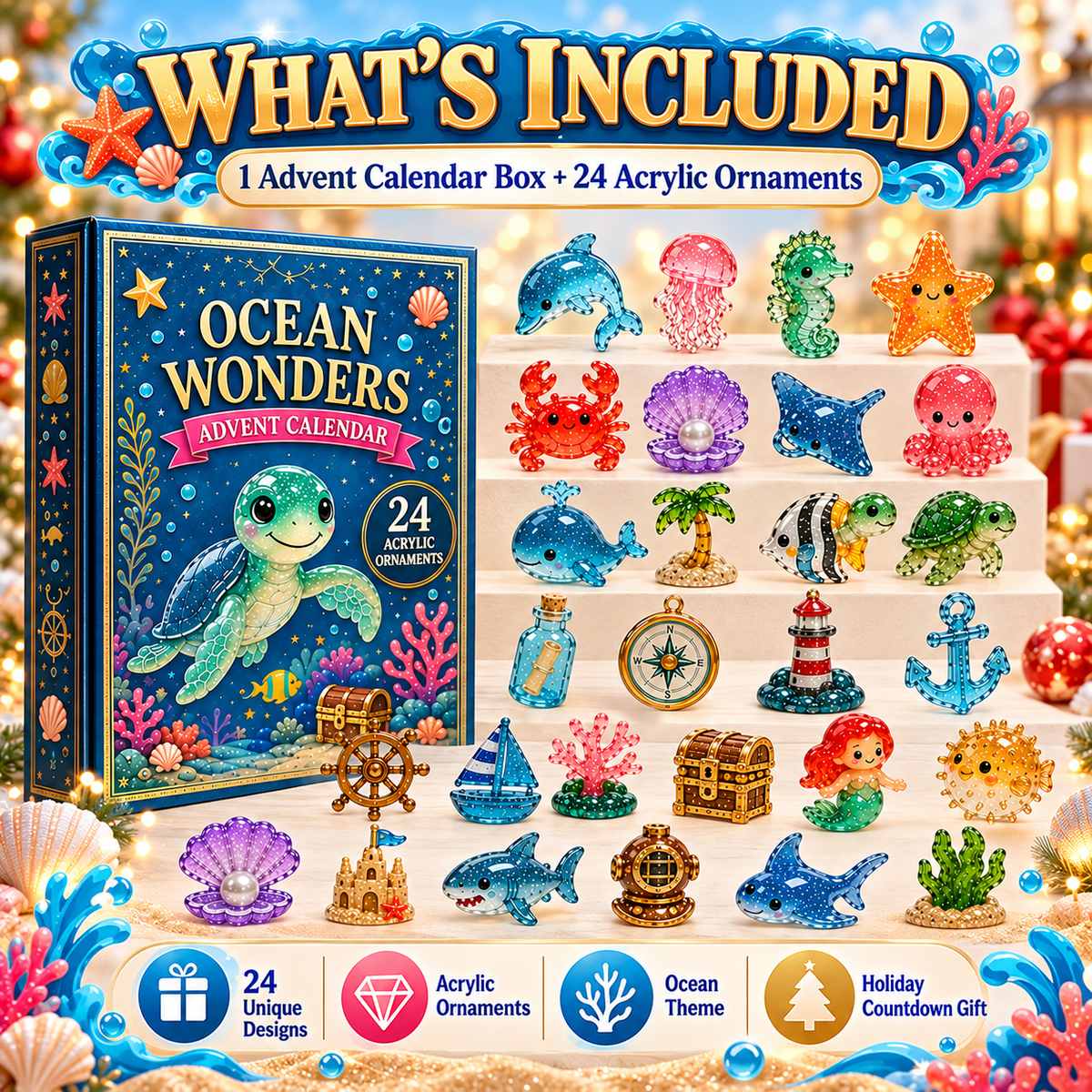 🎁CHRISTMAS KICKOFF 40% OFF - 🌊Turtle Sea Wonder Advent Calendar 2026