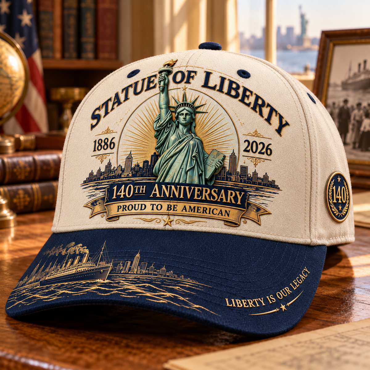 🗽Statue of Liberty 140th Anniversary Commemorative Cap – Proud to Be American