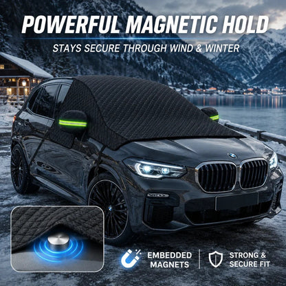 Magnetic Windshield Snow & Ice Cover with Mirror Protection | All-Weather Car Cover
