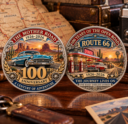 🇺🇸 Route 66 100th Anniversary Commemorative Challenge Coin