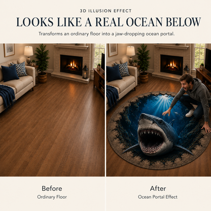 Ocean Portal Illusion Rug - 🌊A Realistic 3D Ocean World Beneath Your Feet