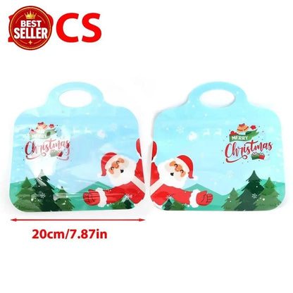 🎅Easy Fill, Easy Seal🎄Festive Self-Seal Treat Bags – Santa & Snowman Print🎅⛄