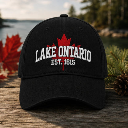 🔥ÚLTIMO DÍA 50% DE DESCUENTO - 🍁Lago Ontario por Siempre – Gorra Bordada Heritage (🧢100% Algodón)