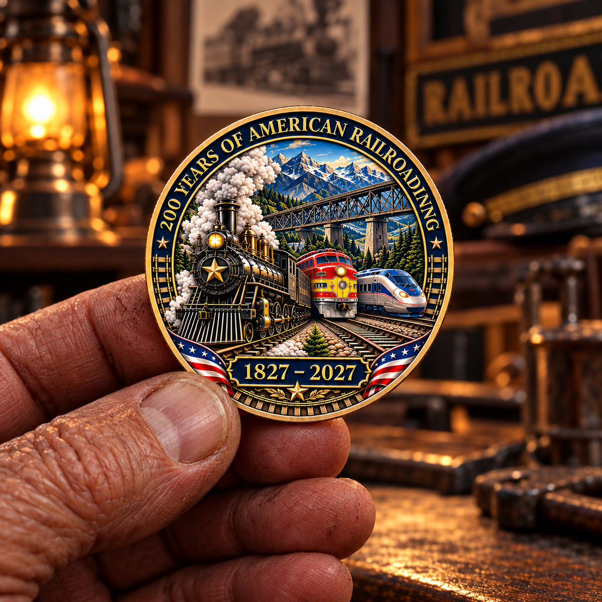 ❤️ 1827–2027 Railroad 200th Anniversary Commemorative Coin – The Pride Never Retires