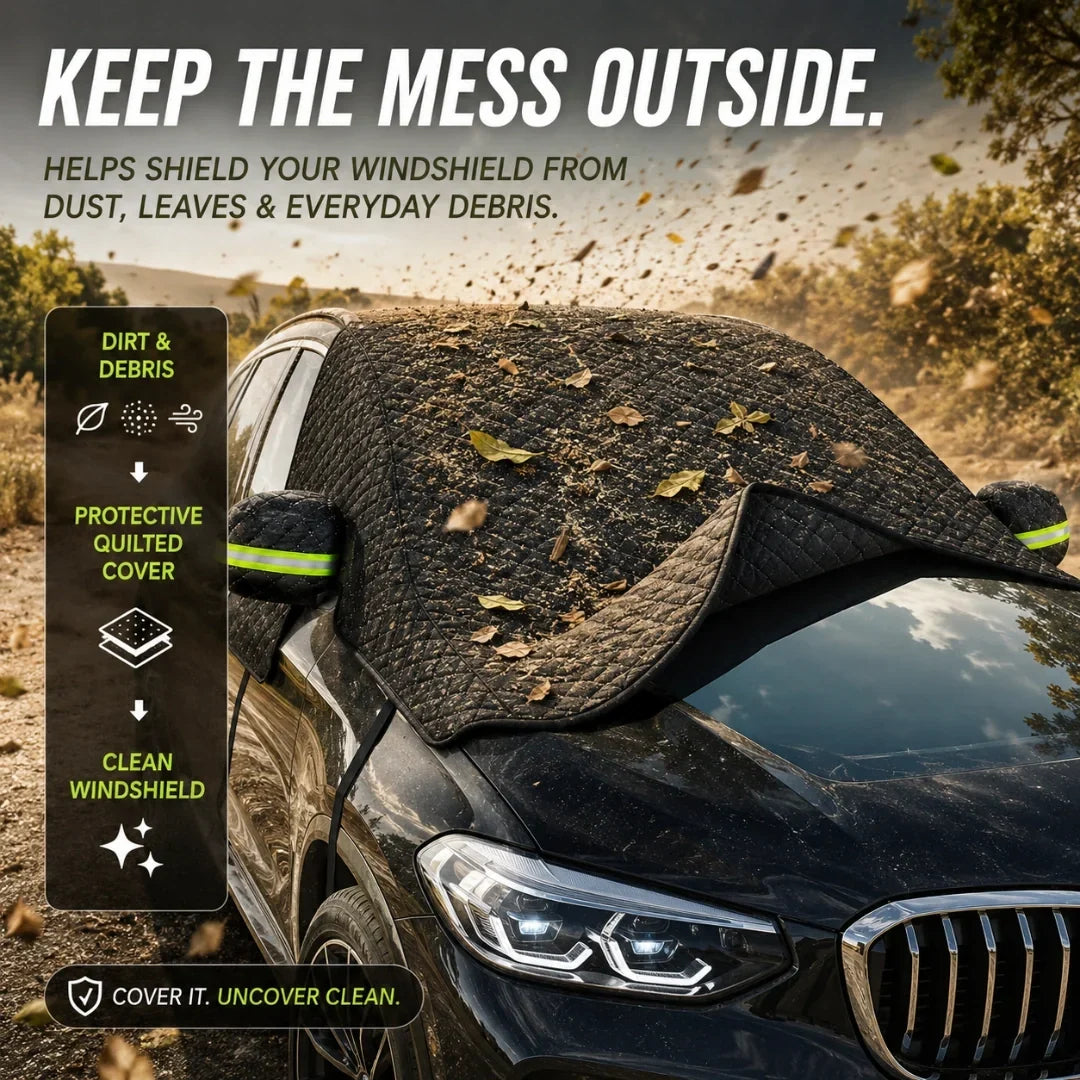 Magnetic Windshield Snow & Ice Cover with Mirror Protection | All-Weather Car Cover