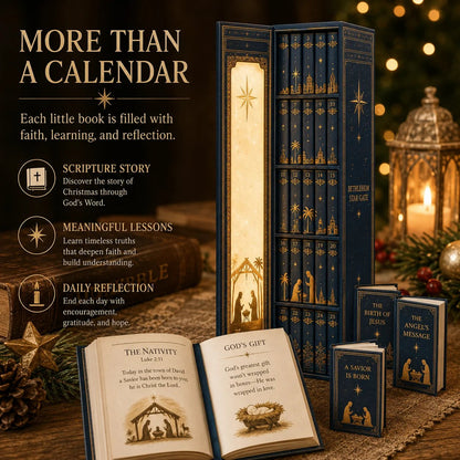✝️Bethlehem Star Gate – 25-Day Christian Christmas Advent Calendar with Mini Bible Story Books📚