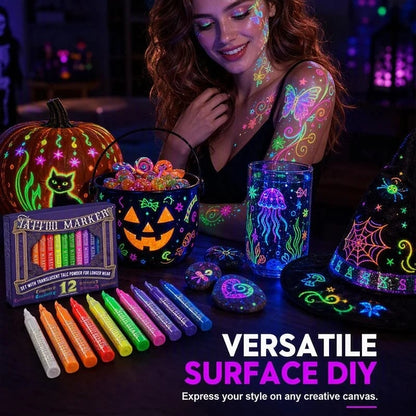 🔥Last Day 50% OFF - Novocanvas Glow Party Tattoo Pens