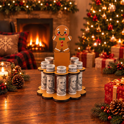 🎄LAST DAY 49% OFF✨ - Christmas Tabletop Wooden Money Holder🎁