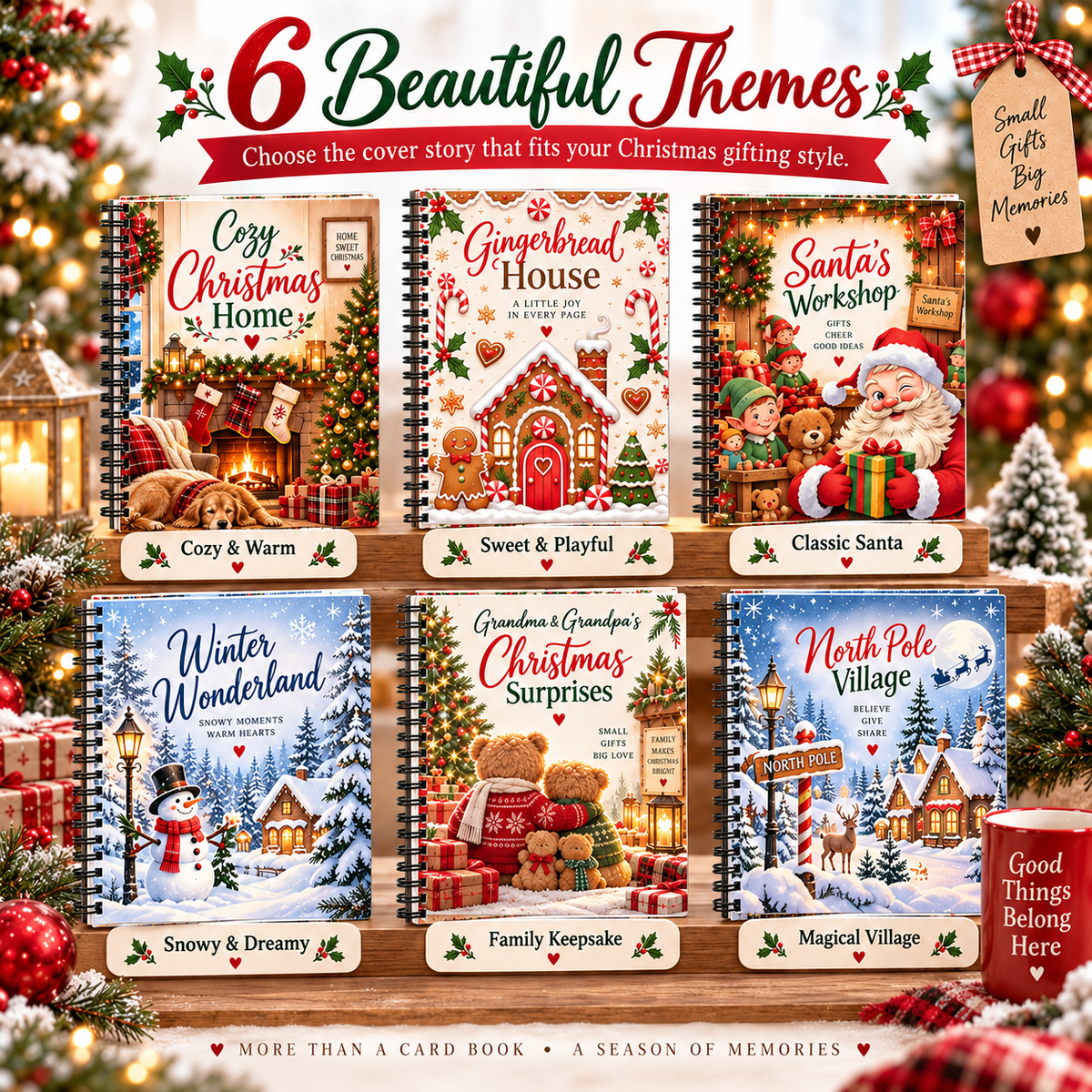 🎄📚Christmas Surprise Card Book🎁Surprises On Every Page📚Hardcover & Durability Line