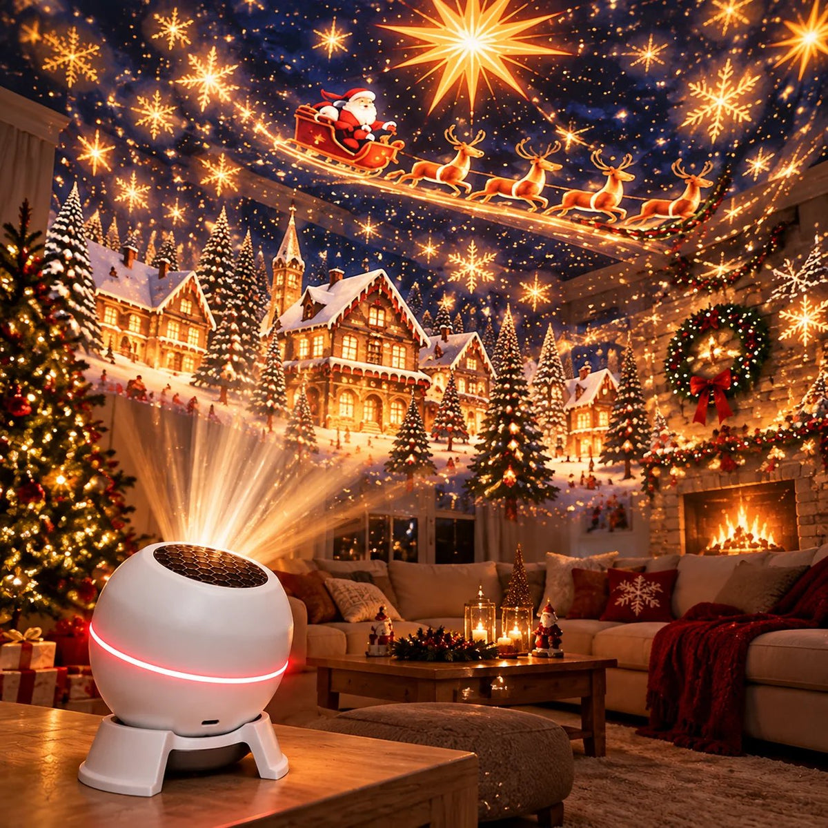 🔥LAST DAY SALE 49% OFF-🎅 Turn Any Room Into a Christmas Wonderland – Holiday Projection Night Light