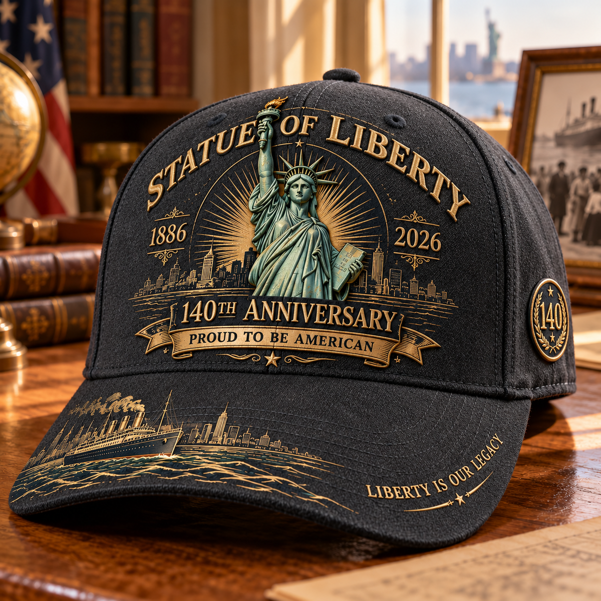 🗽Statue of Liberty 140th Anniversary Commemorative Cap – Proud to Be American