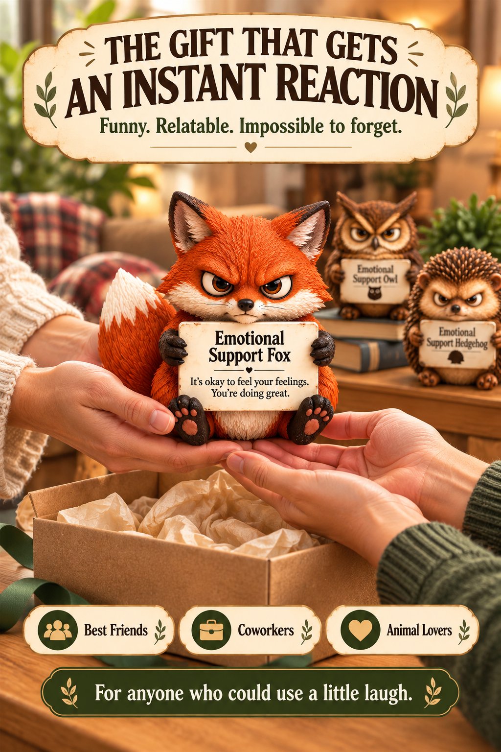 ⏳ Last Day: 49% OFF – Emotional Support Animals (5 Grumpy Styles) 🐾