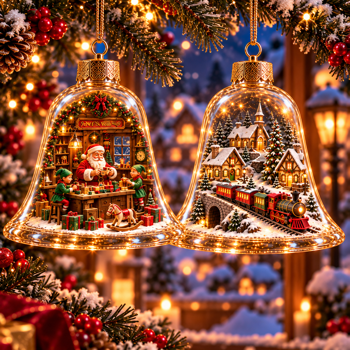 2026 Christmas Wonderland Bell Ornaments - image 8