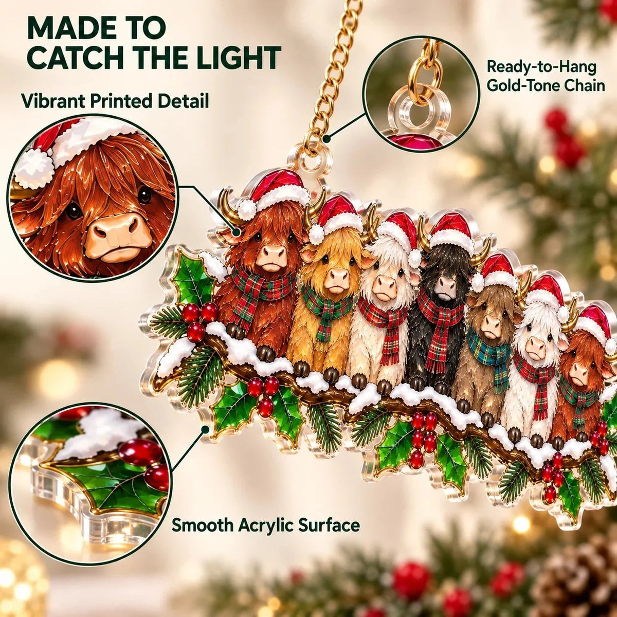 ✨ Whimsical Winter Suncatchers | Shatterproof "Stained-Glass" Window Hangings 🎄