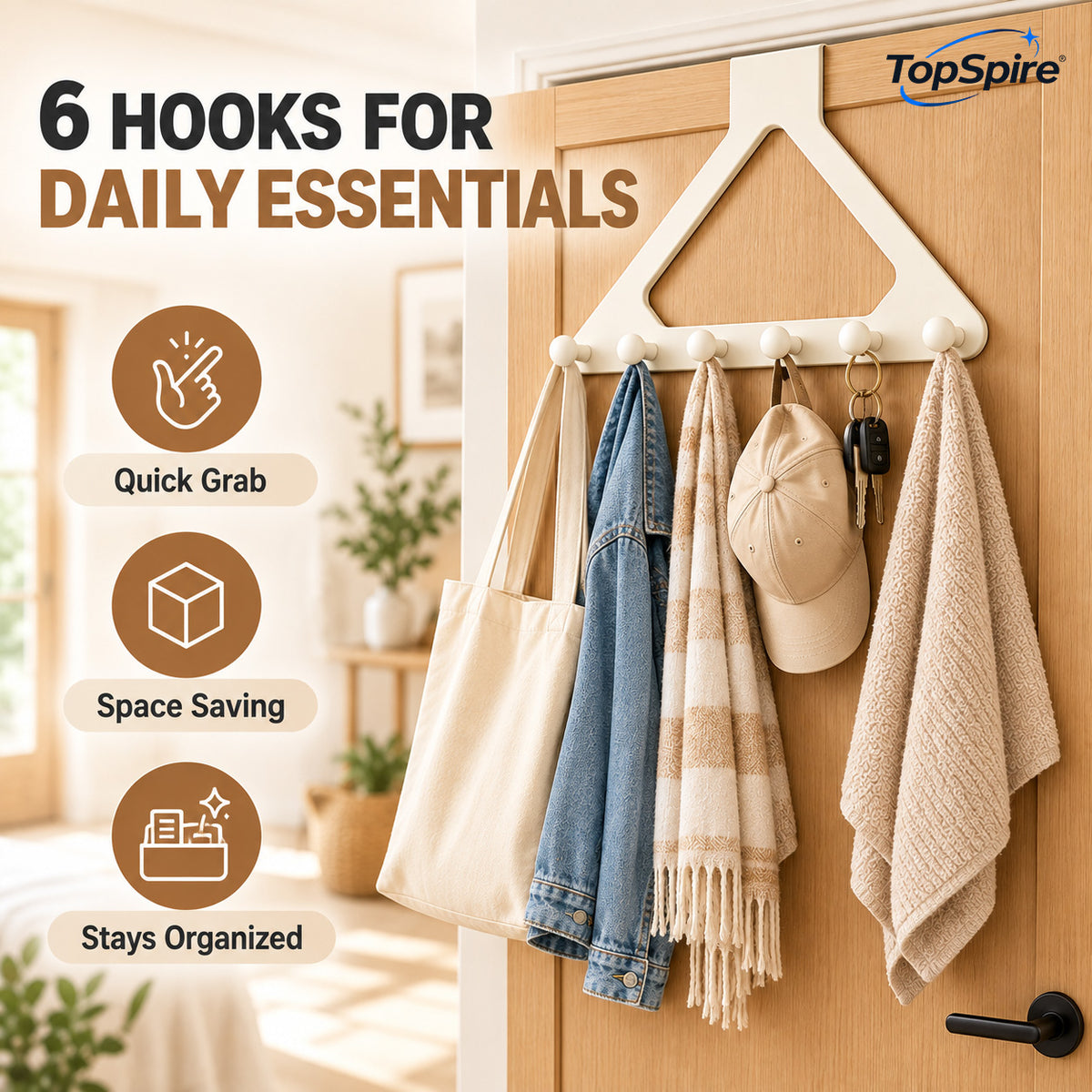 Over-the-Door Triangle Hanging OrganizerTopSpire®