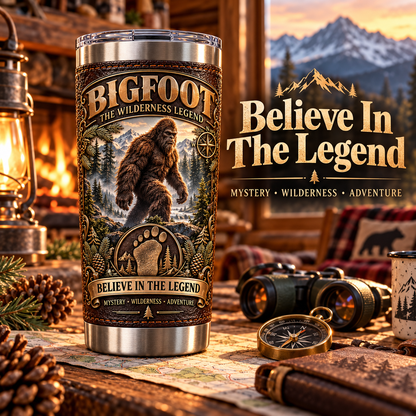 Bigfoot “Believe in the Legend” Wilderness Heritage Insulated Travel Tumbler