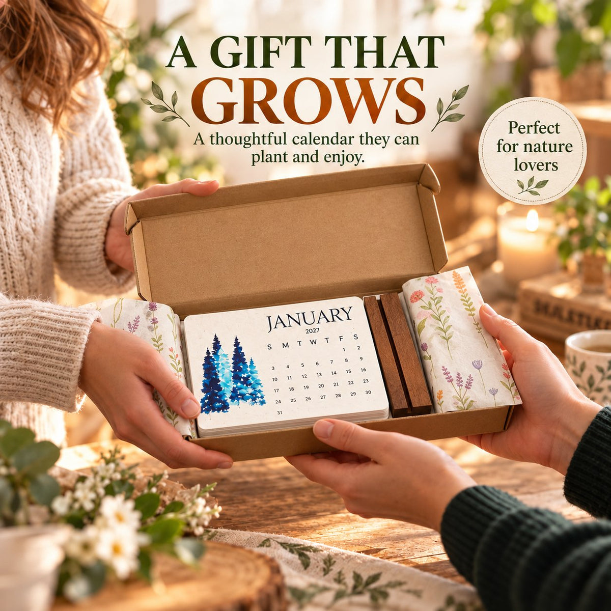 ✨🏆Early Holiday Sale 49% OFF🌱Eco-Friendly Plantable “Timeless” Seed Calendar 2027