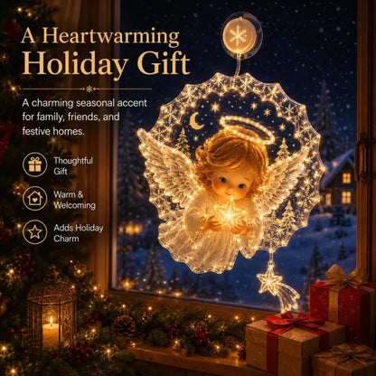 Lighted Christmas Window Decoration with Suction Cup | Warm LED Window Light with Double-Layer Design & Multiple Festive Styles ✨