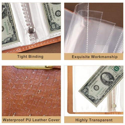 Álbum de coleccionistas de monedas transparentes 100