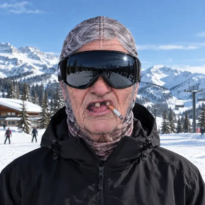 🎿 Realistic Ski & Snowboard Face Mask – Funny Balaclava | New Santa Elf Style🎅